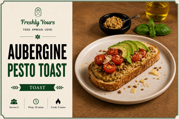 AUBERGINE PESTO AVOCADO TOAST