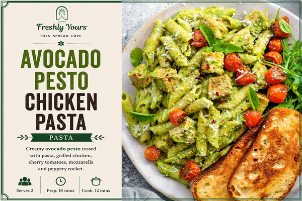 AVOCADO PESTO CHICKEN PASTA